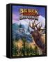 Big Buck Pro Open Season Cabinet Art with Logo-John Youssi-Framed Stretched Canvas