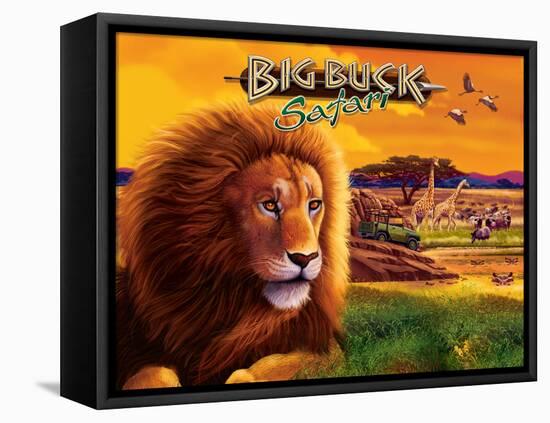 Big Buck Safari Cabinet Art with Logo-John Youssi-Framed Stretched Canvas