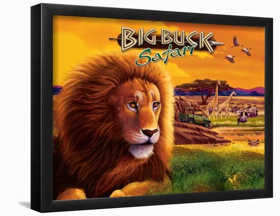 Big Buck Safari Cabinet Art with Logo-John Youssi-Framed Poster