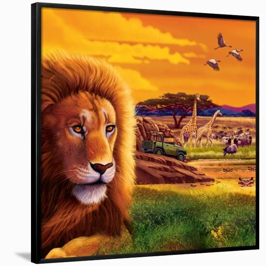 Big Buck Safari Cabinet Art-John Youssi-Framed Poster