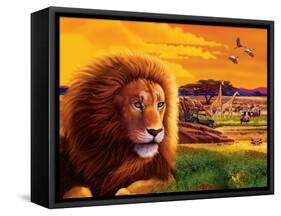 Big Buck Safari Cabinet Art-John Youssi-Framed Stretched Canvas