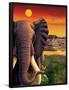 Big Buck Safari Elephant Cabinet Art-John Youssi-Framed Poster