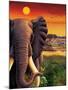 Big Buck Safari Elephant Cabinet Art-John Youssi-Mounted Poster