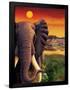 Big Buck Safari Elephant Cabinet Art-John Youssi-Framed Poster