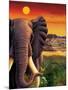 Big Buck Safari Elephant Cabinet Art-John Youssi-Mounted Poster