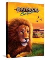 Big Buck Safari Lion Cabinet Art with Logo-John Youssi-Stretched Canvas