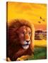 Big Buck Safari Lion Cabinet Art-John Youssi-Stretched Canvas