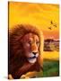 Big Buck Safari Lion Cabinet Art-John Youssi-Stretched Canvas