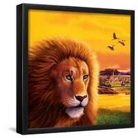Big Buck Safari Lion Cabinet Art-John Youssi-Framed Poster