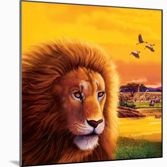 Big Buck Safari Lion Cabinet Art-John Youssi-Mounted Poster