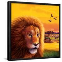 Big Buck Safari Lion Cabinet Art-John Youssi-Framed Poster