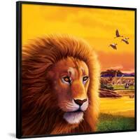 Big Buck Safari Lion Cabinet Art-John Youssi-Framed Poster