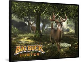 Big Buck Whitetail Deer with Logo-Mike Colesworthy-Framed Poster