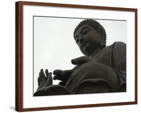 Big Buddha Statue, Po Lin Monastery, Lantau Island, Hong Kong, China-Amanda Hall-Framed Photographic Print