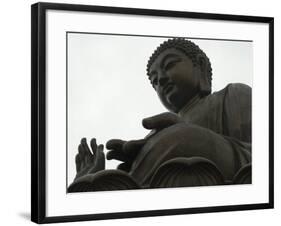 Big Buddha Statue, Po Lin Monastery, Lantau Island, Hong Kong, China-Amanda Hall-Framed Photographic Print