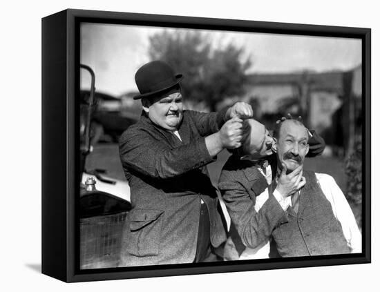 Big Business, Oliver Hardy, Stan Laurel [Laurel and Hardy], James Finlayson, 1929-null-Framed Stretched Canvas