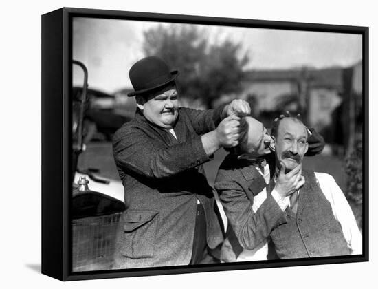 Big Business, Oliver Hardy, Stan Laurel [Laurel and Hardy], James Finlayson, 1929-null-Framed Stretched Canvas