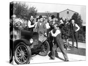 Big Business, Stan Laurel, Oliver Hardy, James Finlayson, 1929-null-Stretched Canvas