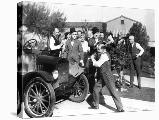 Big Business, Stan Laurel, Oliver Hardy, James Finlayson, 1929-null-Stretched Canvas