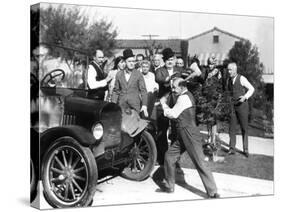 Big Business, Stan Laurel, Oliver Hardy, James Finlayson, 1929-null-Stretched Canvas