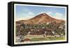 Big Butte with M, Butte, Montana-null-Framed Stretched Canvas