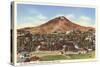 Big Butte with M, Butte, Montana-null-Stretched Canvas