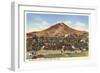 Big Butte with M, Butte, Montana-null-Framed Art Print