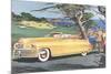 Big Car by Golf Course-null-Mounted Premium Giclee Print
