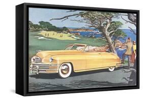 Big Car by Golf Course-null-Framed Stretched Canvas