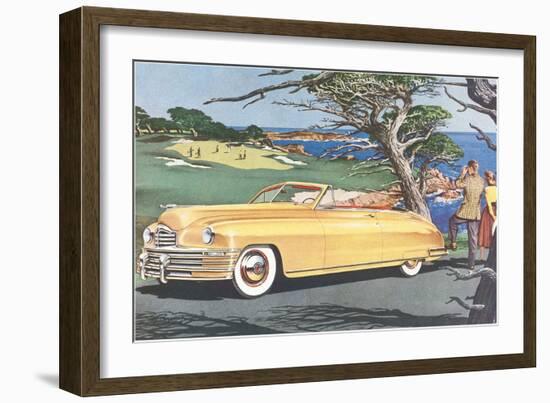 Big Car by Golf Course-null-Framed Art Print