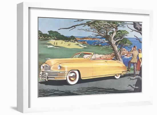 Big Car by Golf Course-null-Framed Art Print