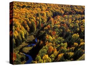 Big Carp River at Porcupine State Park, Up Michigan, USA-Chuck Haney-Stretched Canvas