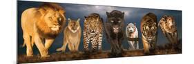 Big Cats Educational Poster-null-Mounted Poster