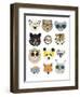 Big Cats In Fancy Glasses-Hanna Melin-Framed Art Print