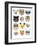 Big Cats In Fancy Glasses-Hanna Melin-Framed Art Print