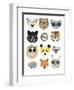 Big Cats In Fancy Glasses-Hanna Melin-Framed Art Print