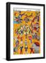 Big Circus, Japanese Wood-Cut Print-Lantern Press-Framed Art Print