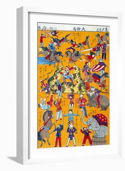 Big Circus, Japanese Wood-Cut Print-Lantern Press-Framed Art Print