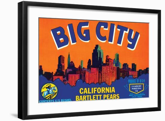 Big City California Bartlett Pears-null-Framed Art Print