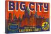 Big City Celery Crate Label-null-Stretched Canvas