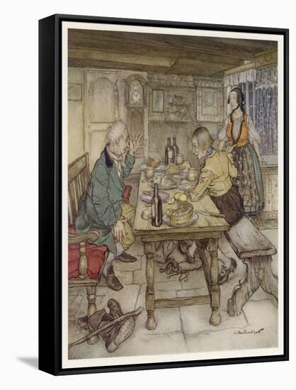 Big Claus and Little Claus-Arthur Rackham-Framed Stretched Canvas