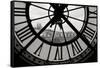 Big Clock Horizontal Black and White-Chris Bliss-Framed Stretched Canvas