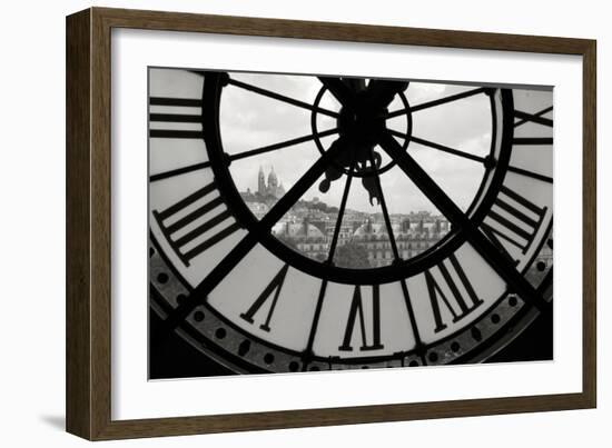 Big Clock Horizontal Black and White-Chris Bliss-Framed Photographic Print
