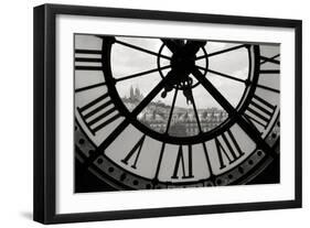 Big Clock Horizontal Black and White-Chris Bliss-Framed Photographic Print