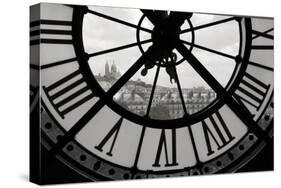 Big Clock Horizontal Black and White-Chris Bliss-Stretched Canvas