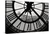 Big Clock Horizontal Black and White-Chris Bliss-Stretched Canvas