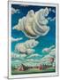 Big Clouds over Circus Tents, 1992 (Oil on Paper)-Carolyn Hubbard-Ford-Mounted Giclee Print