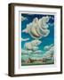 Big Clouds over Circus Tents, 1992 (Oil on Paper)-Carolyn Hubbard-Ford-Framed Giclee Print