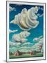 Big Clouds over Circus Tents, 1992 (Oil on Paper)-Carolyn Hubbard-Ford-Mounted Giclee Print