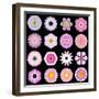 Big Collection of Various Pink Pattern Flowers-tr3gi-Framed Art Print